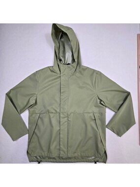 SwissTech L Mens Hooded Jacket Green Lightweight Adjustable Hem Outdoor Coat